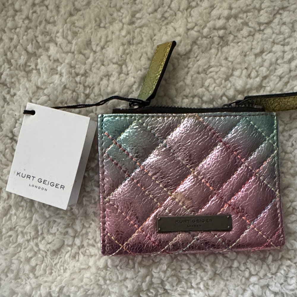 Kurt Geiger Iridescent Quilted Card Holder